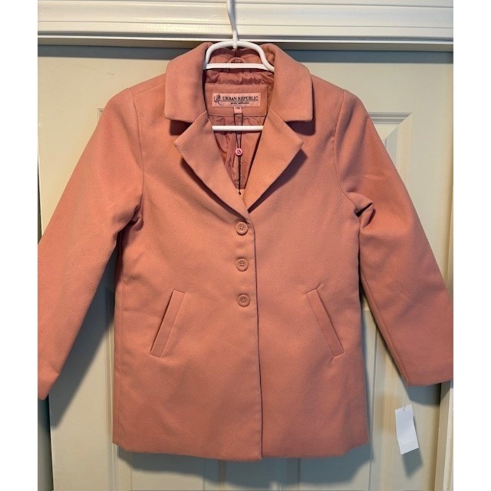 Urban Republic peacoat girls size 14 brand new with tags-rosette pink